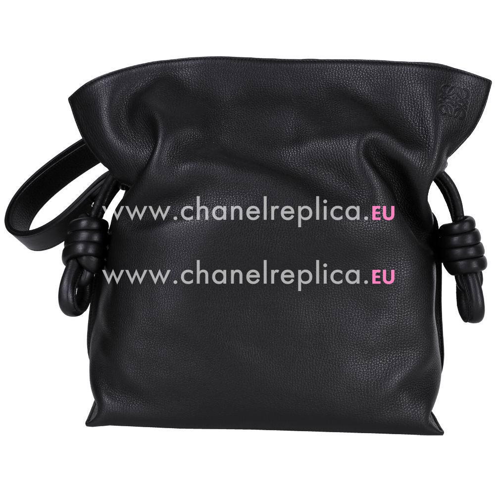 Loewe Flamenco Knot Calfskin Handbag Black L8011416