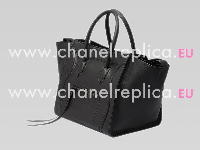 Celine Small Luggage Phantom Square Calfskin Bag Black 169951BLG