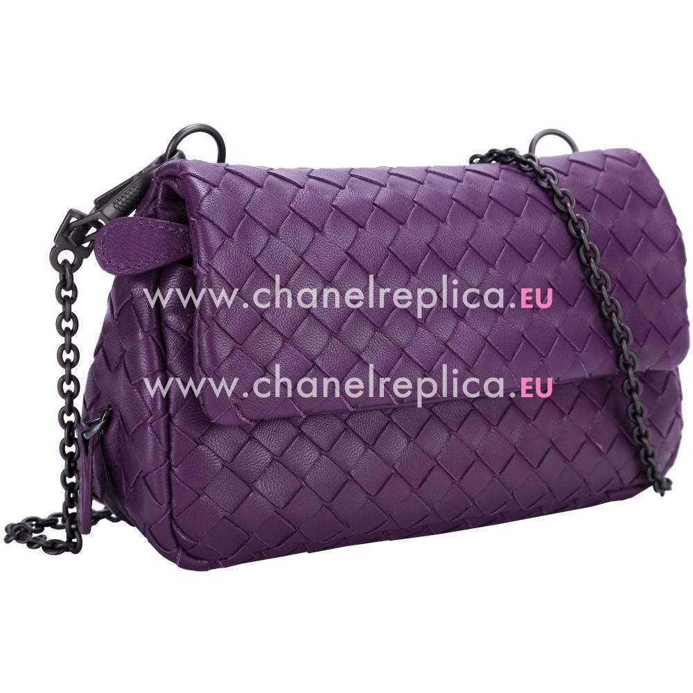 Bottega Veneta Crossbody Nappa Woven Shouldbag Purple B6110314