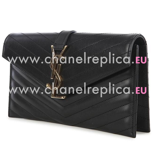 YSL Saint Lauren Calfskin Bag In Black YSL5371987