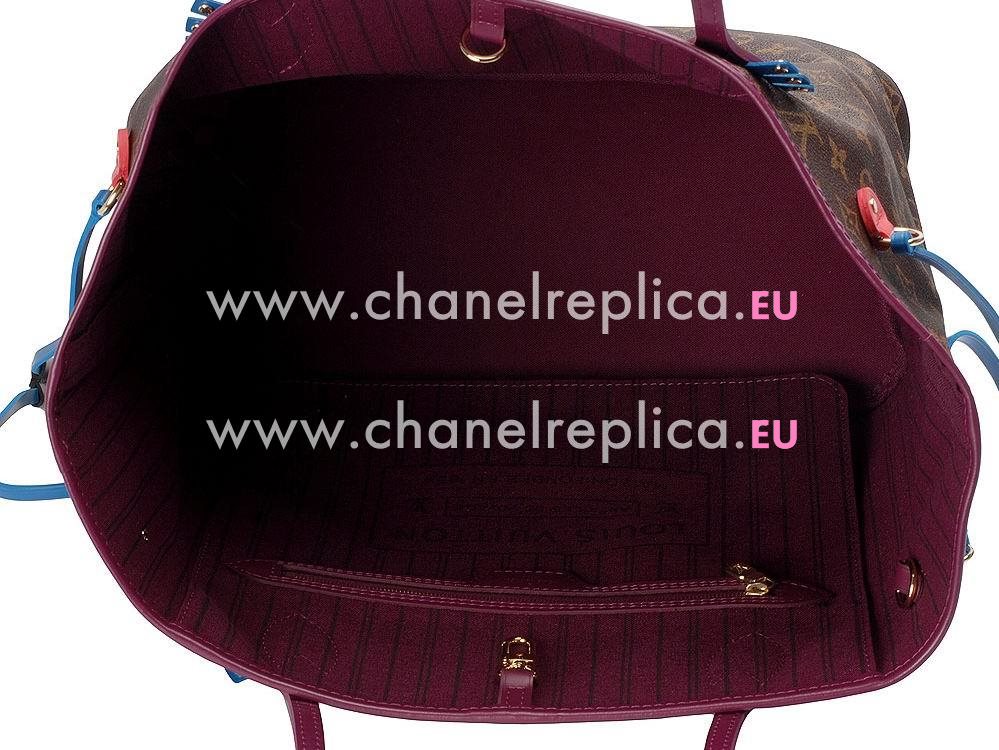 ouis Vuitton Monogram Coated Canvas Neverfull MM Totem Magenta M41664