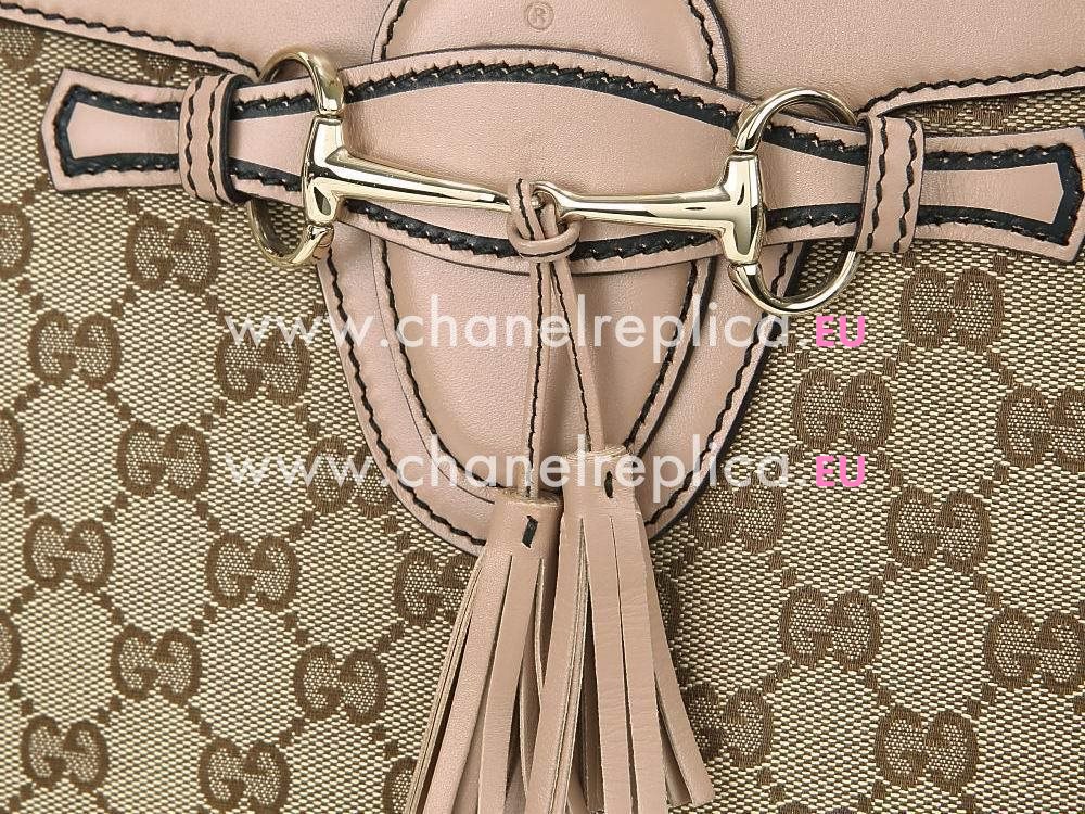 Gucci Emily Guccissima Classic GG Leather shoulder Bag In Pink G295403