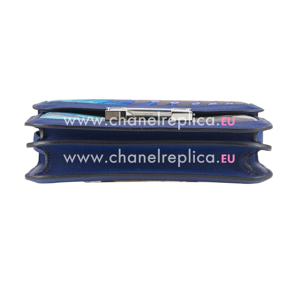 Hermès Constance 18cm Mini Brasil Graphite Blue Thalassa Bag H1018ZSD