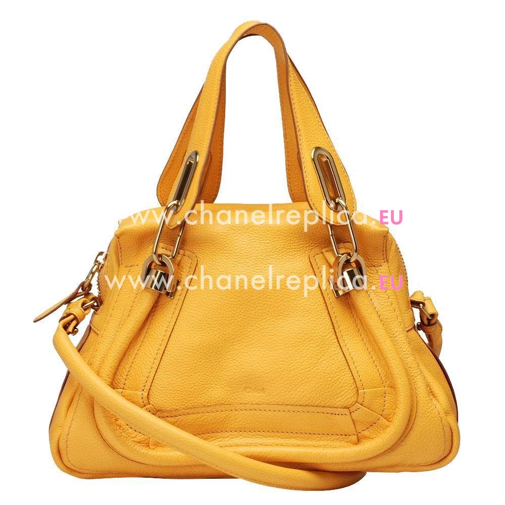 Chloe Mini Party Caviar Calfskin Bag In Sun yellow C5108716