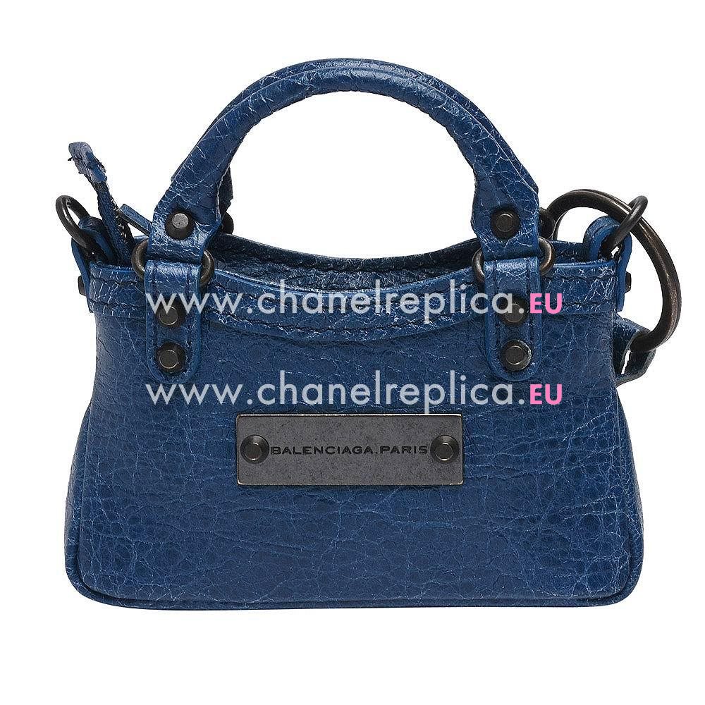 Balenciaga Change Purse Lambskin Aged Brass Hardware Blue B2055127