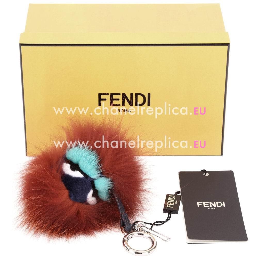 FENDI Grimmy Bag Bugs The Fox Pandent Brick red F6122802