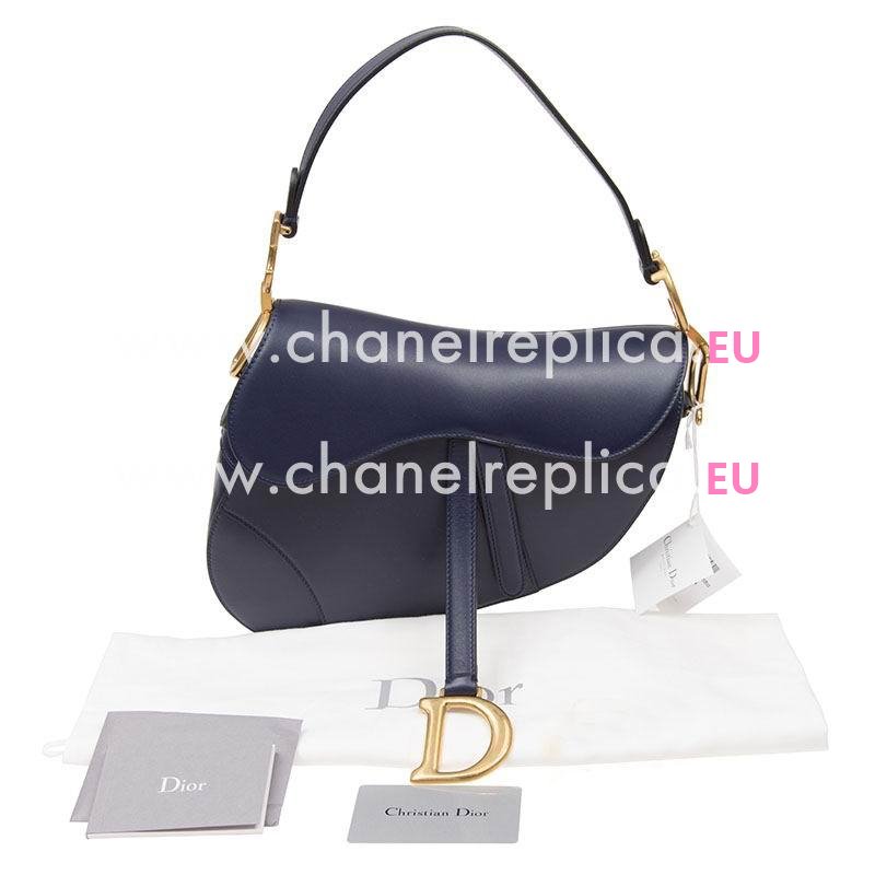 Christian Dior Saddle bag in indigo blue calfskin M0446CWGHM85B
