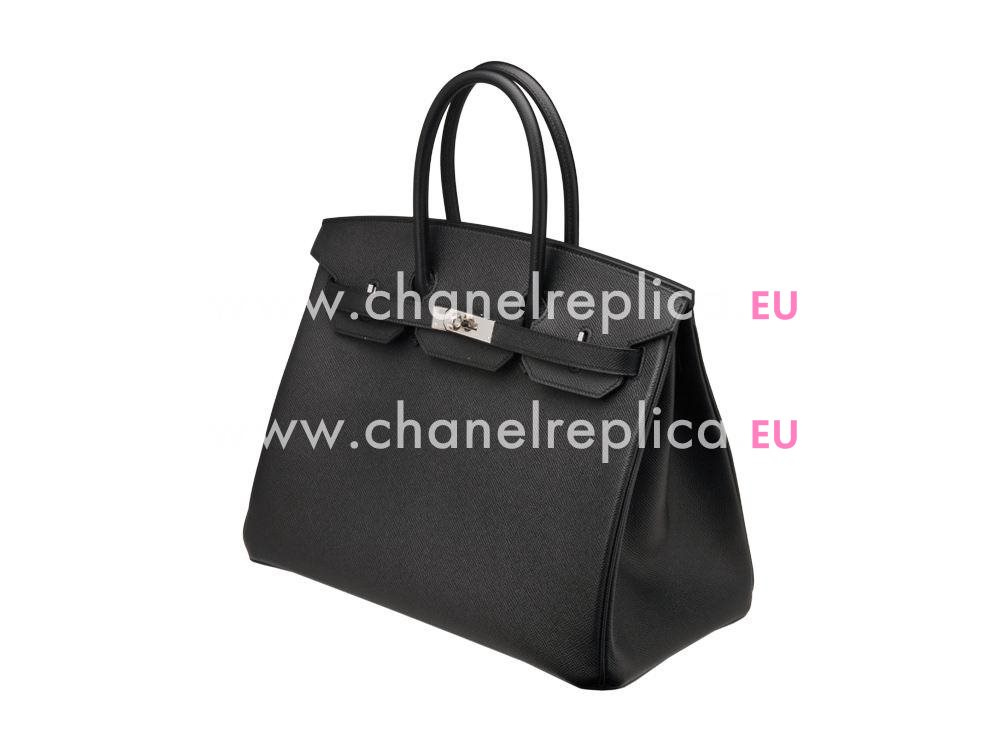 Hermes Birkin 35 Epsom Leather Jet Black Palladium Hand Sew H1035BSS