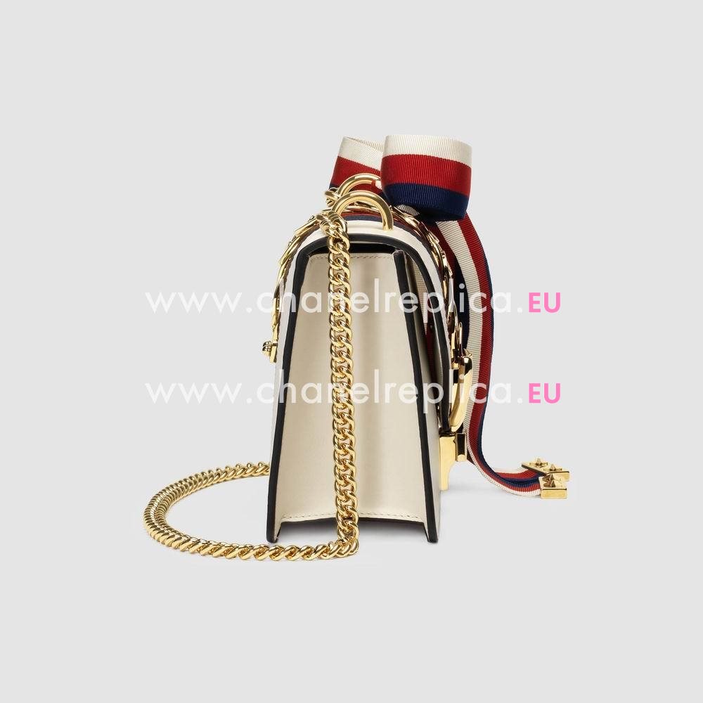 Gucci Sylvie leather mini chain bag White 431666 CVLEG 8605
