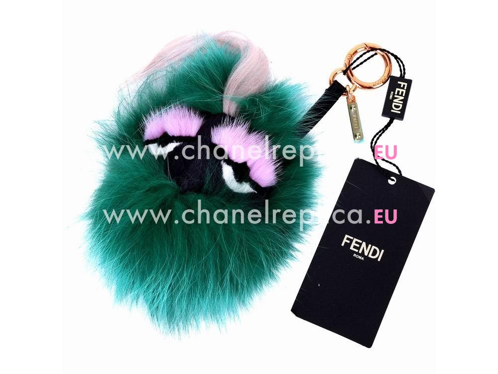 FENDI Minty Bag Bugs The Fox Pendant Green F2B83C06