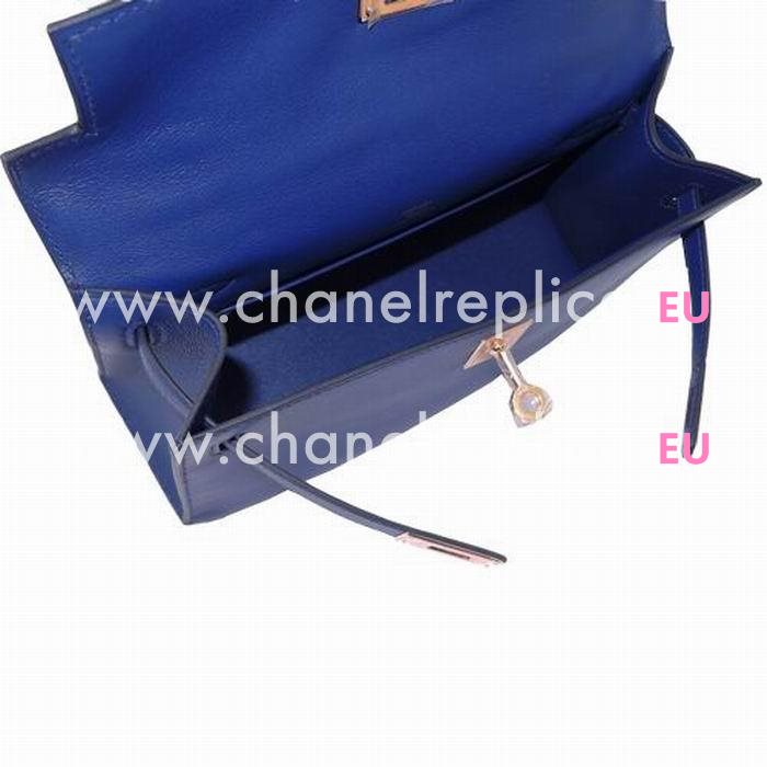 Hermes Kelly Pochete Swift Leather Mini Hand bag Royal Blue H7042005