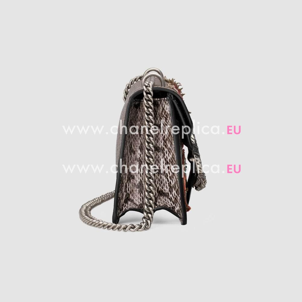 Gucci Dionysus embroidered GG Supreme Canvas shoulder bag Black Style 400249 K8K2N 9749