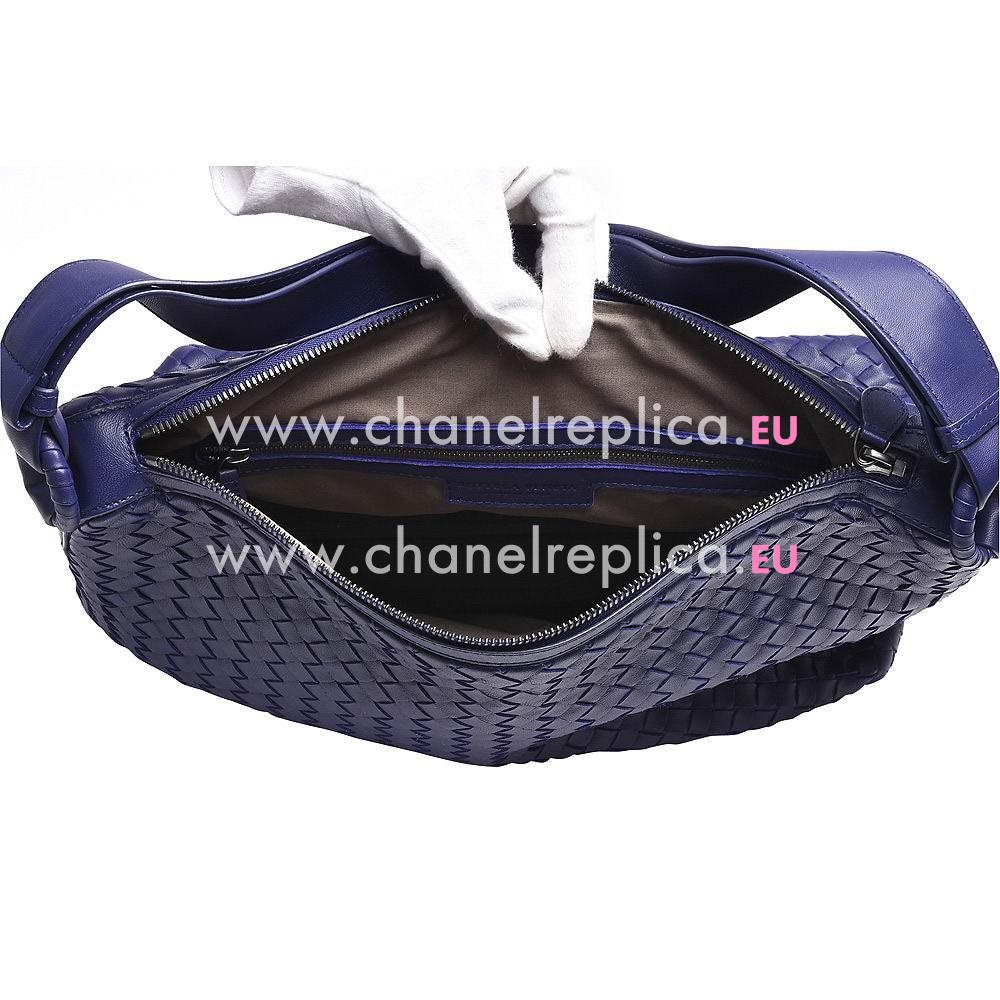 Bottega Veneta Classic Intrecciato Nappa Weave Zipper Shoulder Bag In Purple B6110611