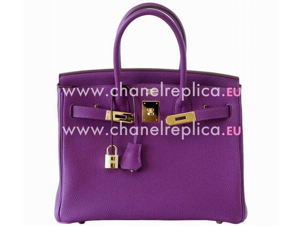 Hermes Birkin 30 Anemone Togo Leather Gold Hardware HS0247GG