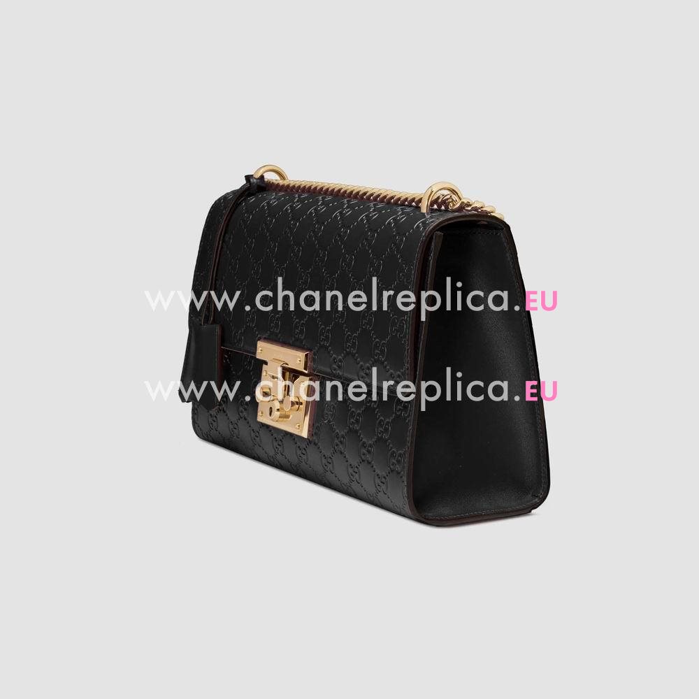 Gucci Padlock Signature Leather Shoulder Bag Black G409486 CWC1G