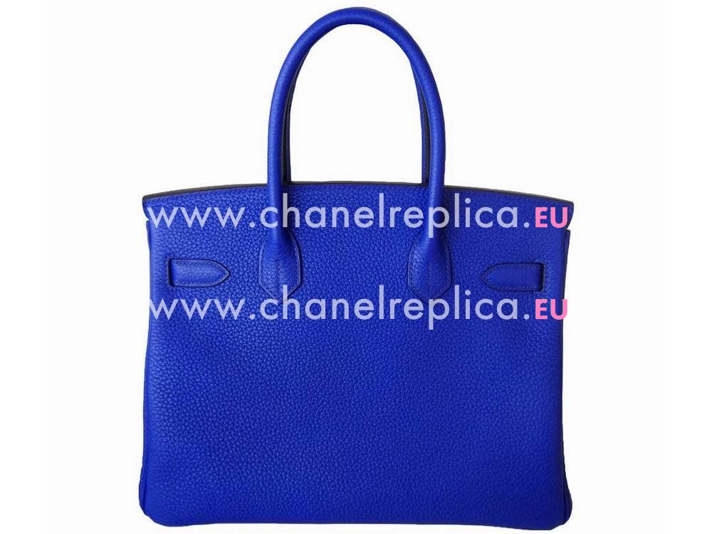 Hermes Birkin 30cm Blue Electric Candy Clemence Leather GHD HS5558W