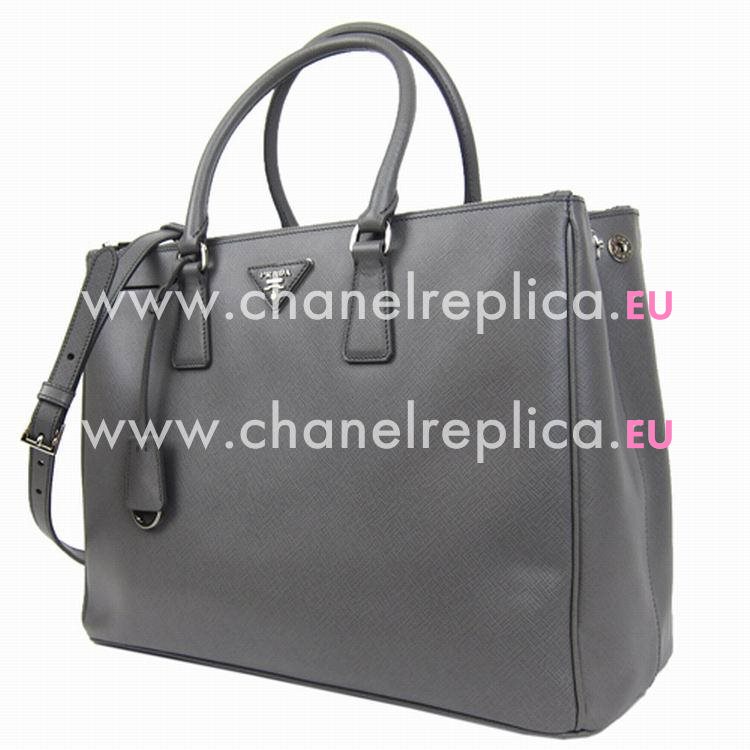 Prada Saffiano Lux Nzv Large Size Shopping Tote Gray PB1786T