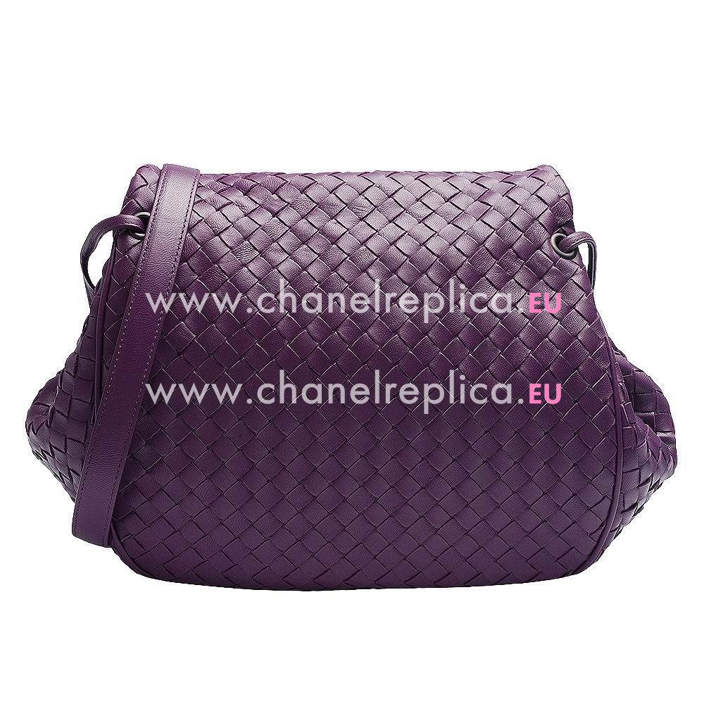 Bottega Veneta Crossbody Classic Nappa Woven Shouldbag Purple B6110401