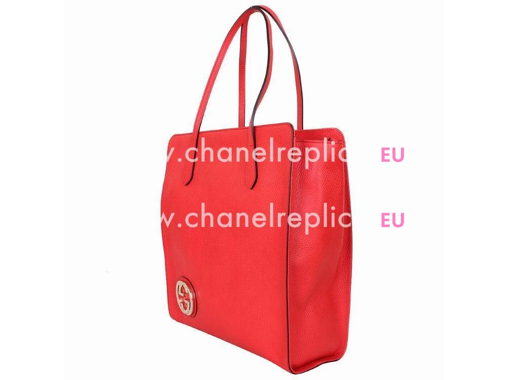 Gucci Borsa Gold G-Logo Cowhide Shoudbag Red 353581-CA00G-6511