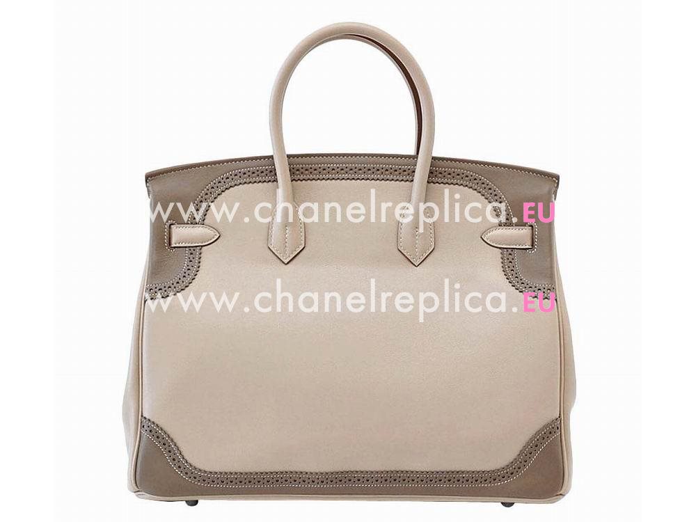 Hermes Ghillies 35 Two-tone Bag Argile/Etoupe H1042GL