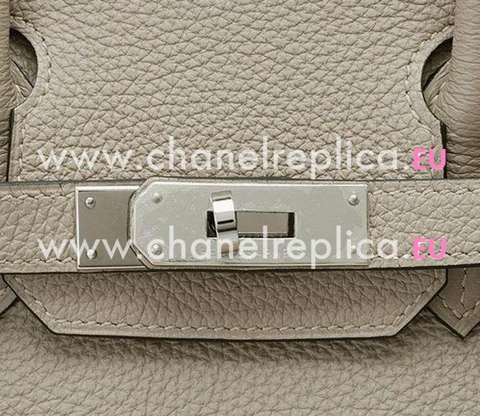 Hermes Birkin 30 Clemence Leather Elephant Grey(Silver) H1042EG