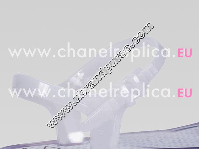 2013 Chanel Double C Camellia Strappy Sandals In White A45889