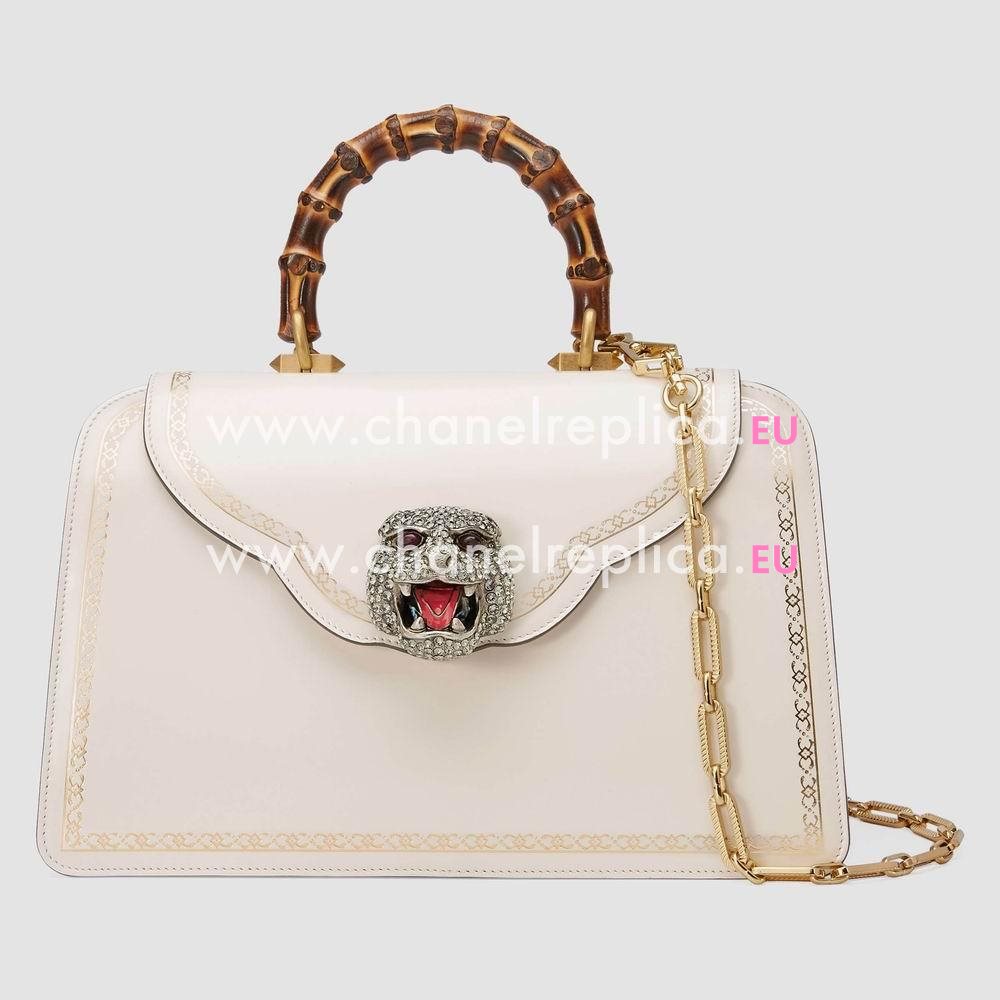 Gucci Frame print leather top handle bag 495881 DT98X 9176