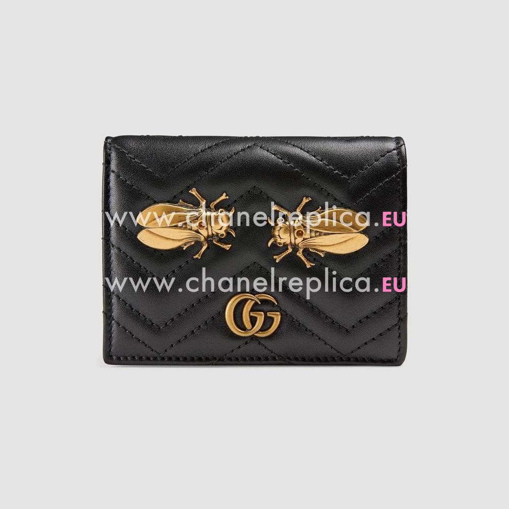 Gucci GG Marmont cicada stud card case 466492 D8GXT 1000