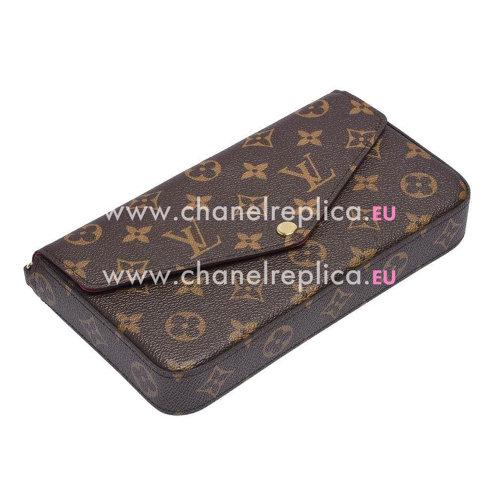 Louis Vuitton Felicie Chain Monogram Canvas Wallet M61276