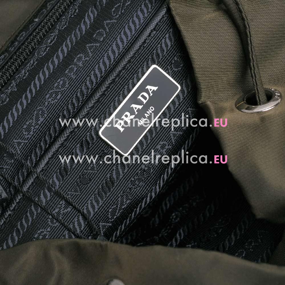Prada Zainetto Classic Buckle Triangle Logo Nylon Camouflage Backpack Deep Blue PR46B629