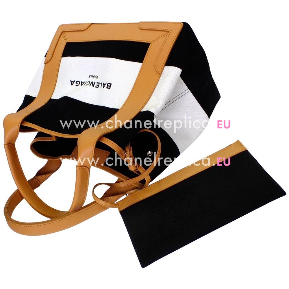 Balenciage Navy Calfskin Bag Black/ White B107A01