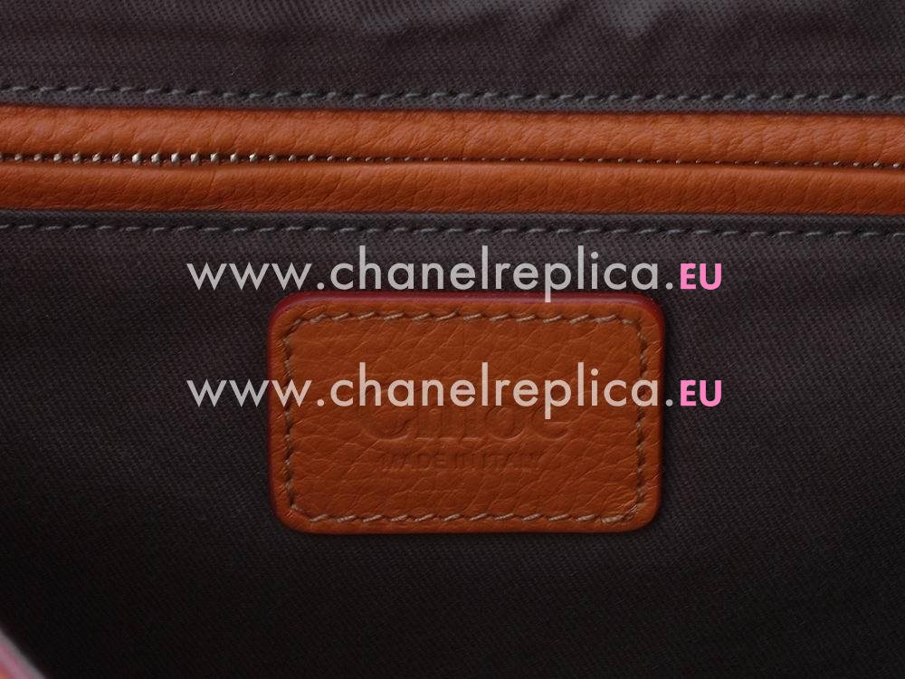 CHLOE Medium Marcie Calfskin Single Handle Bag Orange C466426