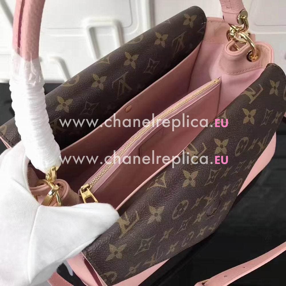 Louis Vuitton Double v calf leather and Monogram canvas Bag M54440