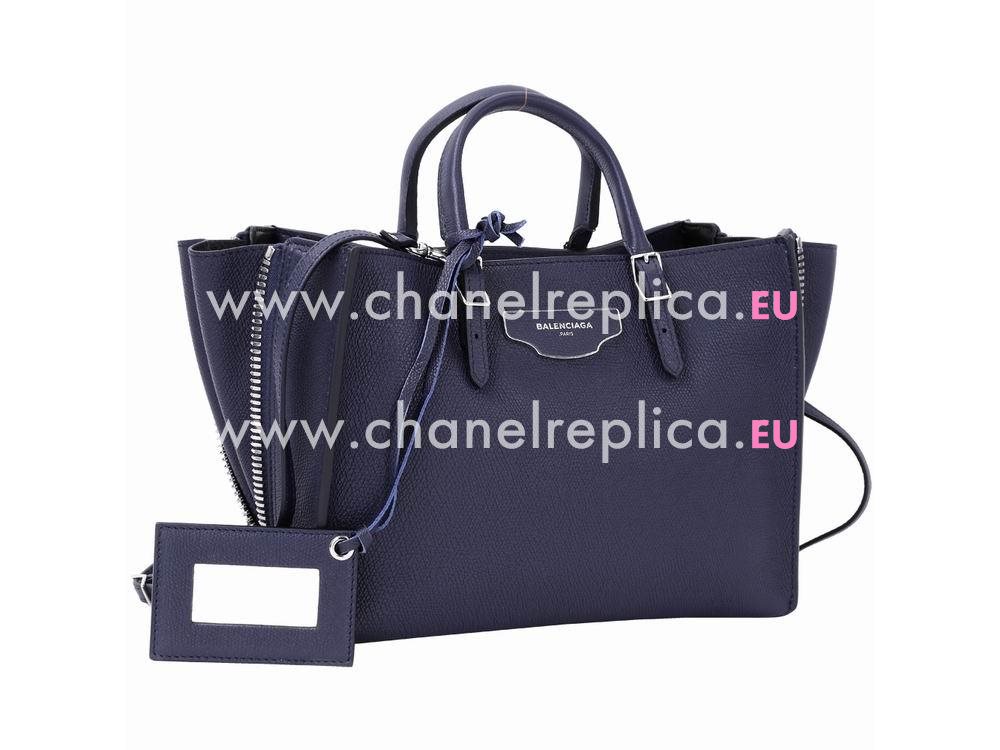 Balenciaga Papier A6 Zip Around Plate Deep Blue BA797870