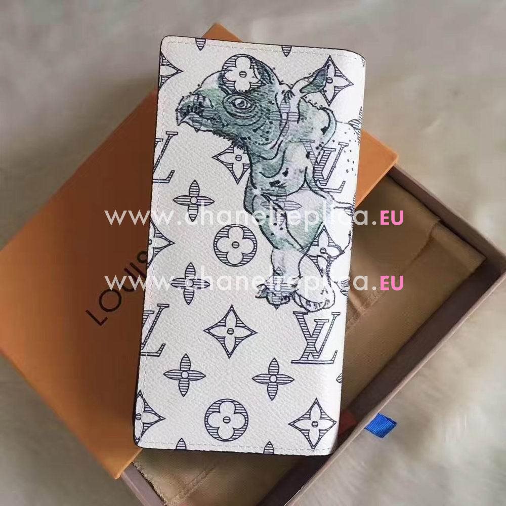 Louis Vuitton Brazza Monogram Canvas Wallet Blanc M66933