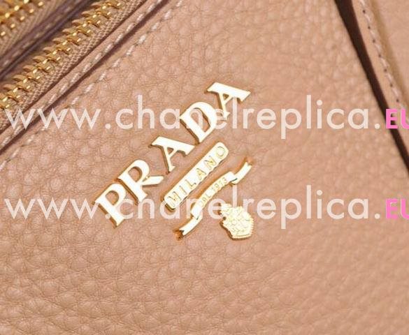 Prada Vit.Daino Caviar Leather Shopping Bag Latte BN2420