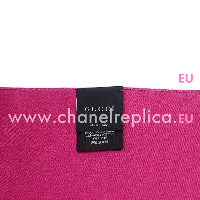 Gucci G Logo Wool Silk Scarf Peach Purple G6102825