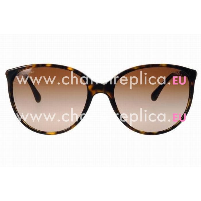 Chanel Metal Plastic Frame Sunglasses Amber Brown A7082512
