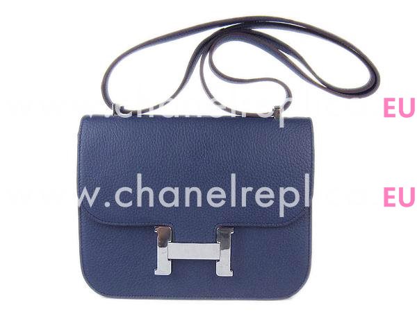 Hermes Constance Bag Micro Mini Deep Blue(Silver) H1017DBS