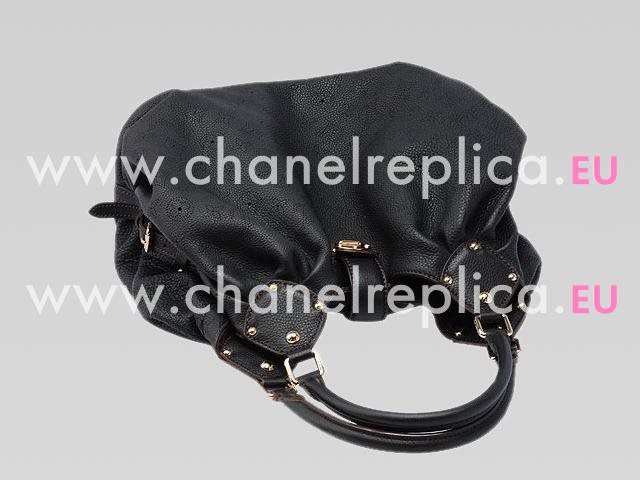 Louis Vuitton Mahina Leather Shoulder Bag In Noir M95765