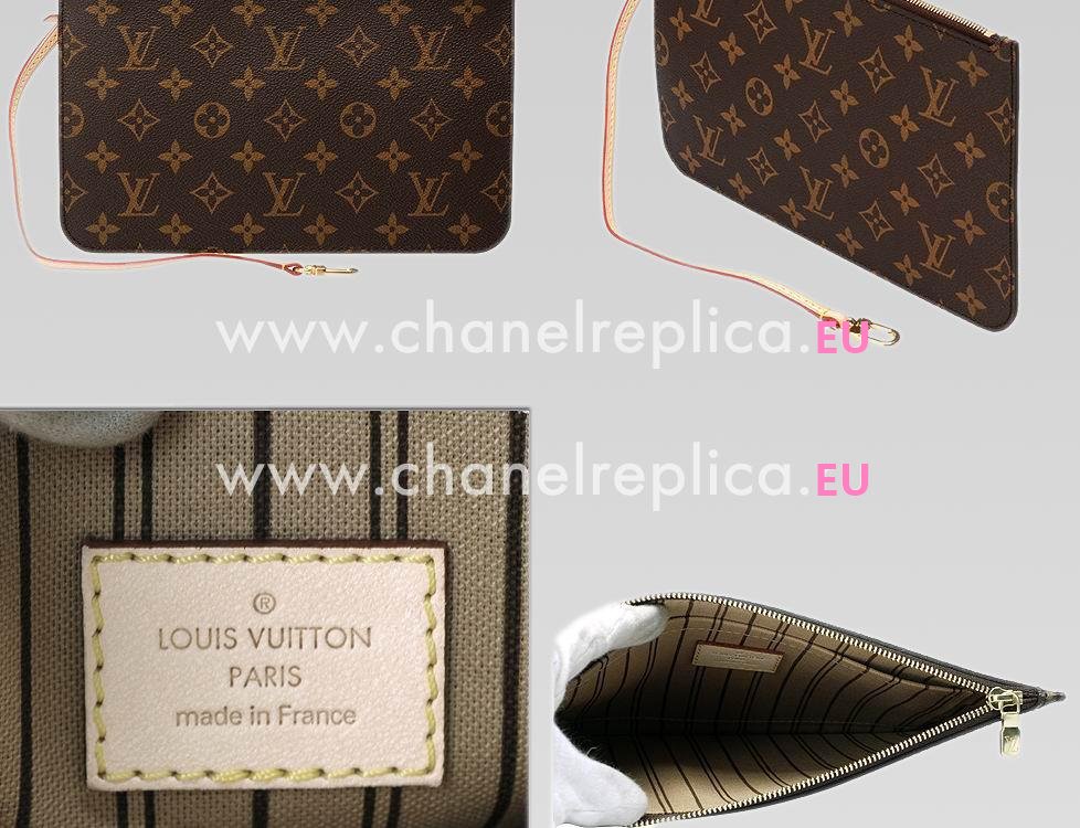 Louis Vuitton Monogram Canvas Bag Neverfull MM Beige M40995