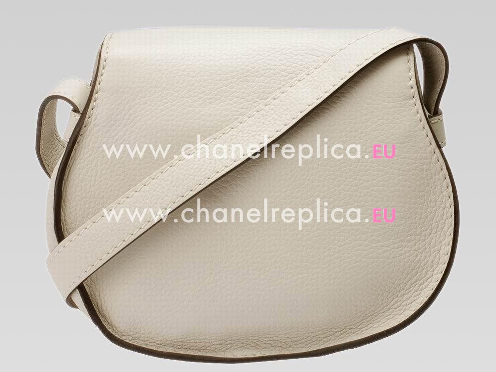 CHLOE Nano Marcie Calfskin Saddle Bag Pigeon Color C483350