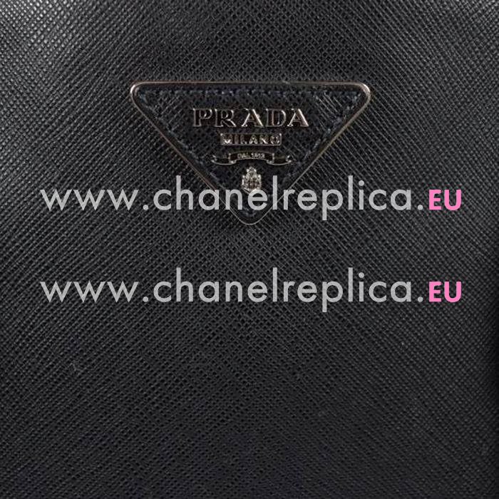 Prada Classic Triangle Logo Calfskin Tote bag Black P7031310