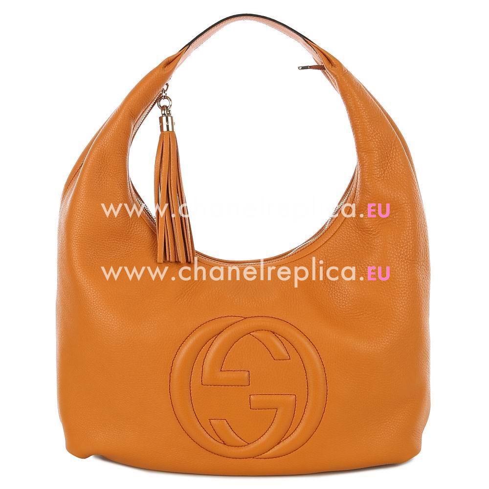 Gucci Soho GG Caviar Calfskin Bag Orange G5623523