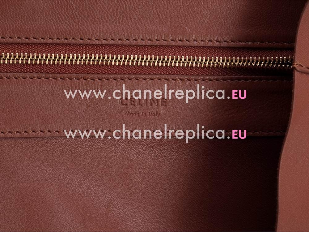 Celine Cabas Lambskin Shopping Bag (Dark Red) CE39981