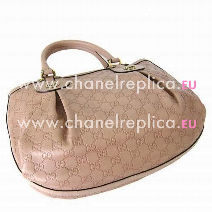Gucci Scarlett Classic GG Calfskin Leather Weaving Bag In Light Pink G5725549