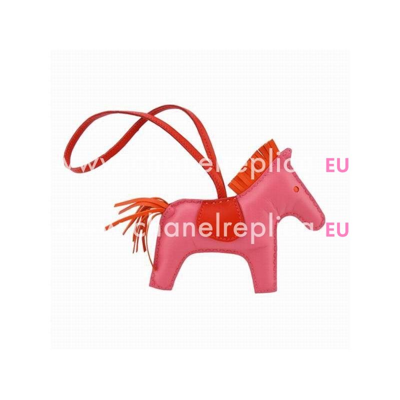 Hermes Horse Sheepskin Handbag Hanging Omarment In Rose Pink H4567898