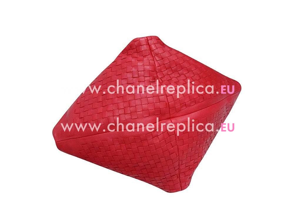 Bottega Veneta Intrecciato Nappa Shoulder Bag Red BV57829