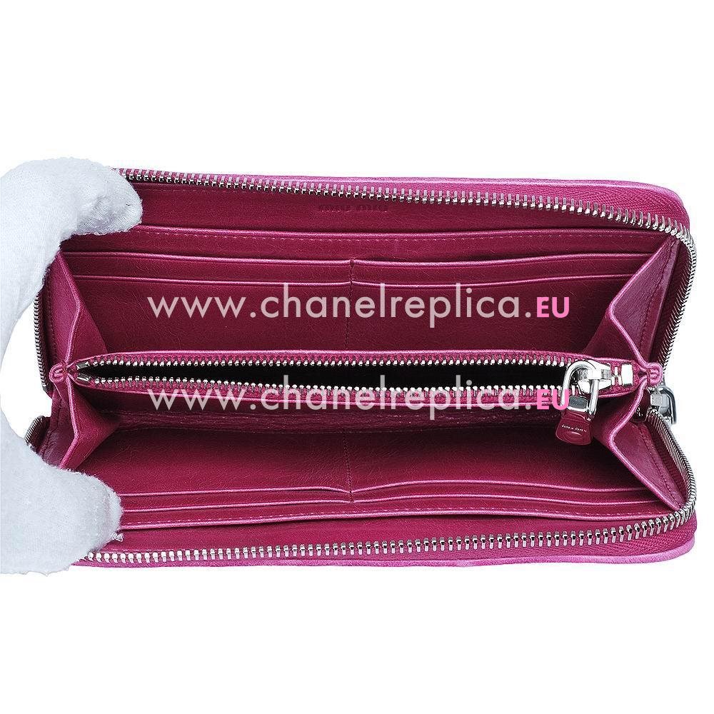 Miu Miu Matelassé Nappa Wallet In Purple MM4816044