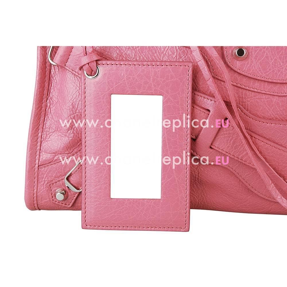 Balenciage City Lambskin Silvery hardware Classic Bag Pink B2654991